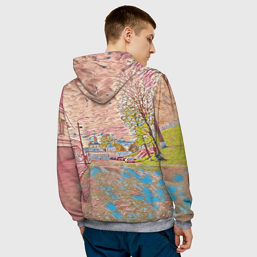 Мужская толстовка Старый город / 3D-Меланж – фото 4