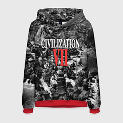 Толстовка-худи мужская Civilization VII, цвет: 3D-красный