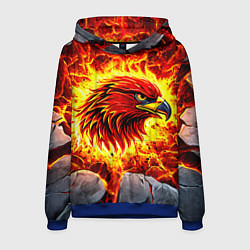 Толстовка-худи мужская Атланта Хокс в огне, цвет: 3D-синий