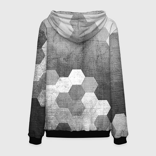 Мужская толстовка Porsche - grey gradient посередине / 3D-Черный – фото 2