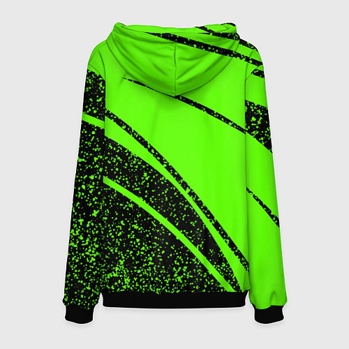Мужская толстовка Sport зелёный с чёрным в крапинку / 3D-Черный – фото 2