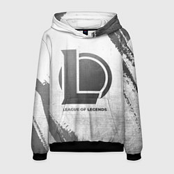 Толстовка-худи мужская League of Legends - white gradient, цвет: 3D-черный