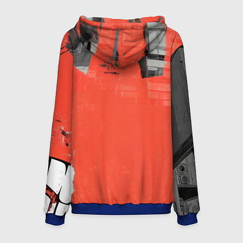 Мужская толстовка Бэтмен граффити на стене / 3D-Синий – фото 2