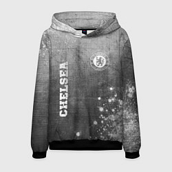 Толстовка-худи мужская Chelsea - grey gradient вертикально, цвет: 3D-черный