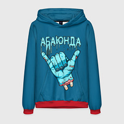 Толстовка-худи мужская Абаюнда - зомби, цвет: 3D-красный