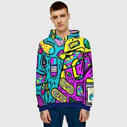 Толстовка-худи мужская Стандартные подарки мужчинам, цвет: 3D-синий — фото 2