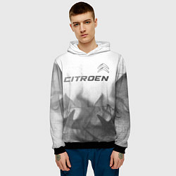 Толстовка-худи мужская Citroen - white gradient посередине, цвет: 3D-черный — фото 2