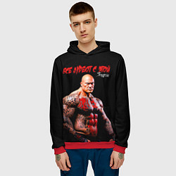 Толстовка-худи мужская Все дуреют с этой Якудзы, цвет: 3D-красный — фото 2