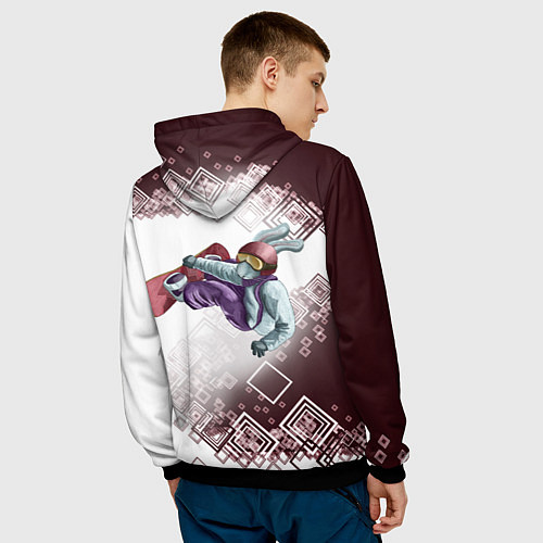 Мужская толстовка Снуоборд / 3D-Черный – фото 4