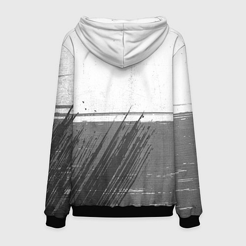 Мужская толстовка Garbage - white gradient посередине / 3D-Черный – фото 2