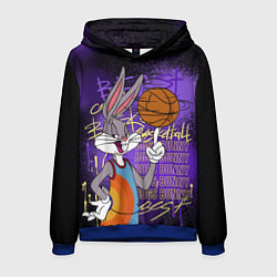 Толстовка-худи мужская Багз Банни - Looney Tunes, цвет: 3D-синий