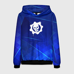 Толстовка-худи мужская Gears of War blue poly, цвет: 3D-черный