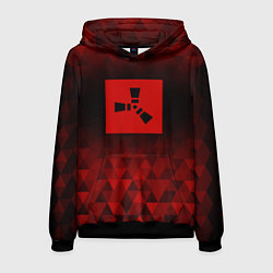 Толстовка-худи мужская Rust red poly, цвет: 3D-черный