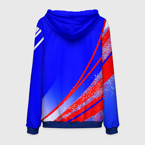 Мужская толстовка Герб России на фоне цветов флага государства / 3D-Синий – фото 2