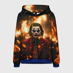 Толстовка-худи мужская Джокер огонь и искры, цвет: 3D-синий