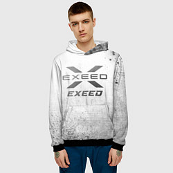 Толстовка-худи мужская Exeed - white gradient, цвет: 3D-черный — фото 2