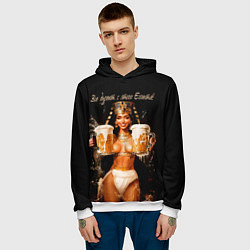 Толстовка-худи мужская Все дуреют с этого Египта, цвет: 3D-белый — фото 2