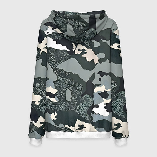 Мужская толстовка Камуфляж люблю россию / 3D-Белый – фото 2