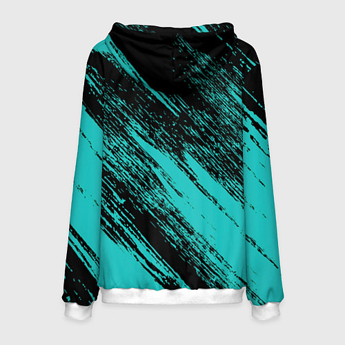 Мужская толстовка The color is black and light blue / 3D-Белый – фото 2