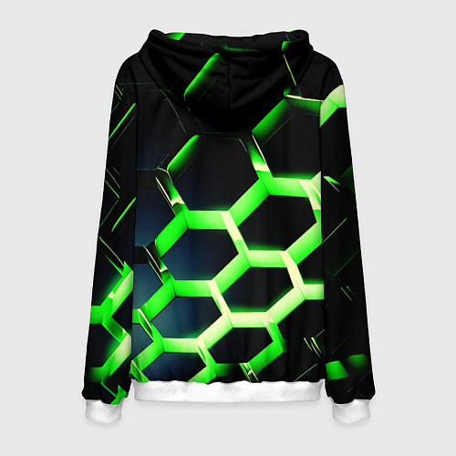 Мужская толстовка Neon Honeycombs / 3D-Белый – фото 2