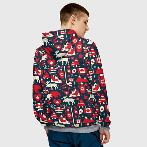 Мужская толстовка Канада / 3D-Меланж – фото 4