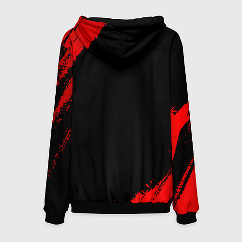 Мужская толстовка Jaguar - red gradient / 3D-Черный – фото 2