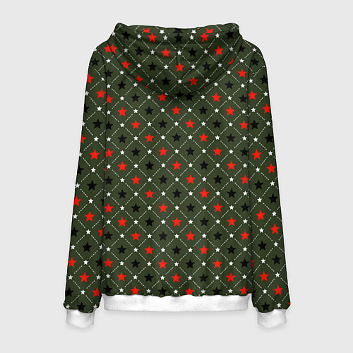 Мужская толстовка Звёздный хаки / 3D-Белый – фото 2