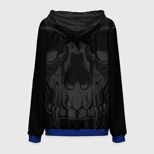 Мужская толстовка Metallica - skull with fangs / 3D-Синий – фото 2