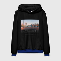 Толстовка-худи мужская Санкт-Петербург Смольный собор, цвет: 3D-синий
