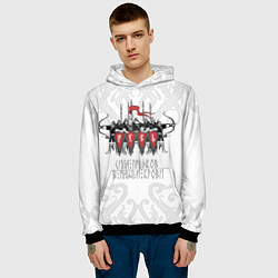 Толстовка-худи мужская Русь дружина богатыри, цвет: 3D-черный — фото 2