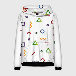 Толстовка-худи мужская Геометрический хаос, цвет: 3D-черный