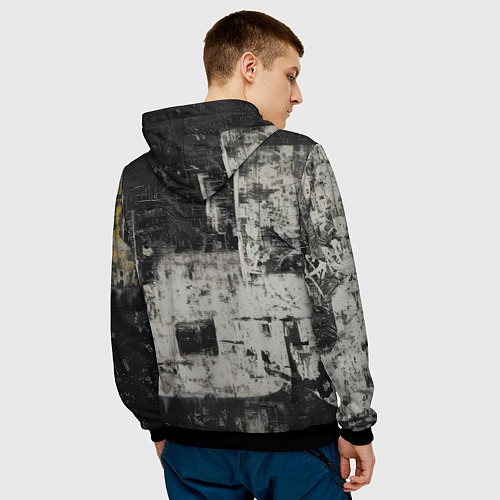 Мужская толстовка Spider man night / 3D-Черный – фото 4