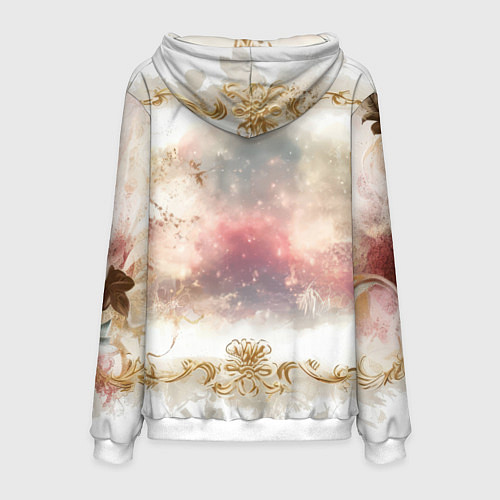 Мужская толстовка Человек - паук розы и узоры / 3D-Белый – фото 2