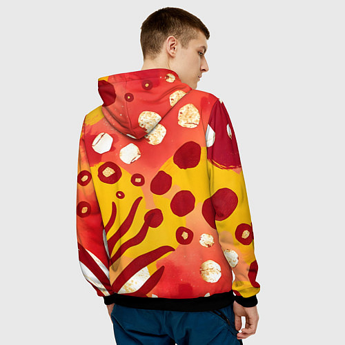 Мужская толстовка Африканский паттерн / 3D-Черный – фото 4