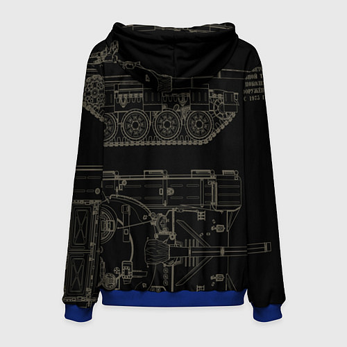 Мужская толстовка Т-72 основной боевой танк / 3D-Синий – фото 2