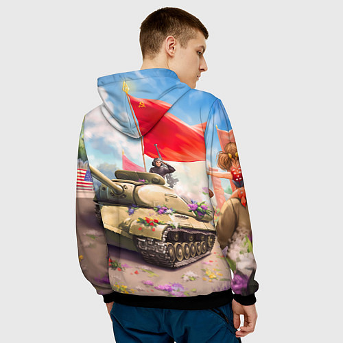 Мужская толстовка Русский танк / 3D-Черный – фото 4