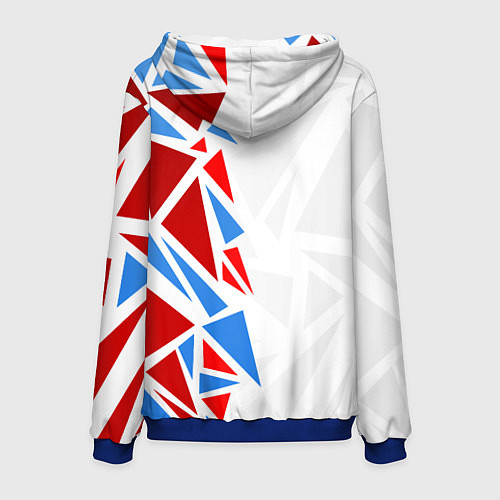 Мужская толстовка Герб России - фрагментация цветов / 3D-Синий – фото 2