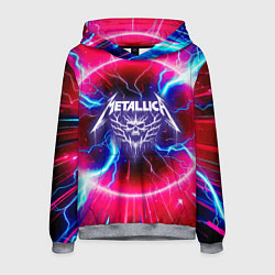 Толстовка-худи мужская Metallica - neon glow, цвет: 3D-меланж