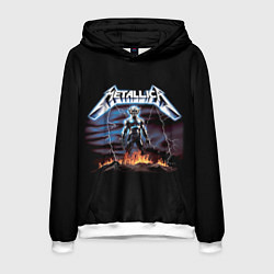 Толстовка-худи мужская Metallica - neon fantasy, цвет: 3D-белый