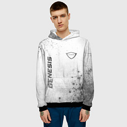 Толстовка-худи мужская Genesis - white gradient вертикально, цвет: 3D-черный — фото 2