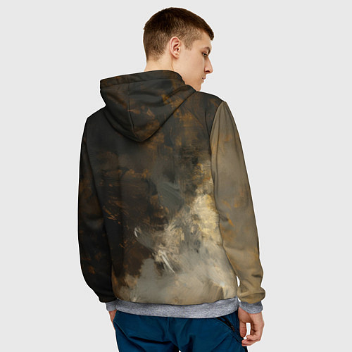 Мужская толстовка Человек-паук портрет / 3D-Меланж – фото 4