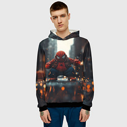 Толстовка-худи мужская Толстый злой человек-паук, цвет: 3D-черный — фото 2