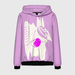 Толстовка-худи мужская Вишневый коллаж, цвет: 3D-черный