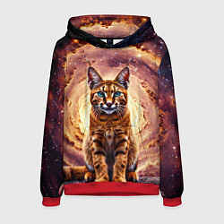 Толстовка-худи мужская Каракет в космосе, цвет: 3D-красный