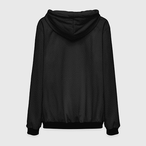 Мужская толстовка Тёмный серый однотонный текстура мелкая мозаика / 3D-Черный – фото 2