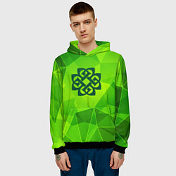 Толстовка-худи мужская Breaking Benjamin green poly, цвет: 3D-черный — фото 2