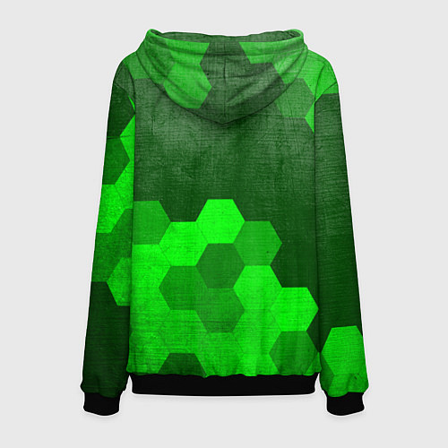 Мужская толстовка Subaru - green gradient посередине / 3D-Черный – фото 2