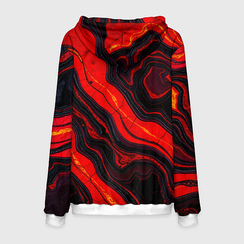 Мужская толстовка Срез магматической породы / 3D-Белый – фото 2