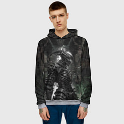 Толстовка-худи мужская Андроподобный демонический скелет, цвет: 3D-меланж — фото 2