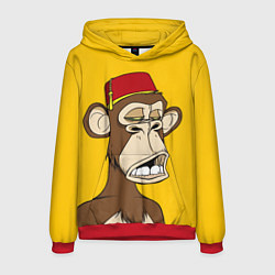 Толстовка-худи мужская NFT ape monkey, цвет: 3D-красный